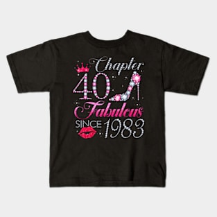 Chapter 40 Fabulous Since 1983 40Th Birthday Gift Kids T-Shirt
